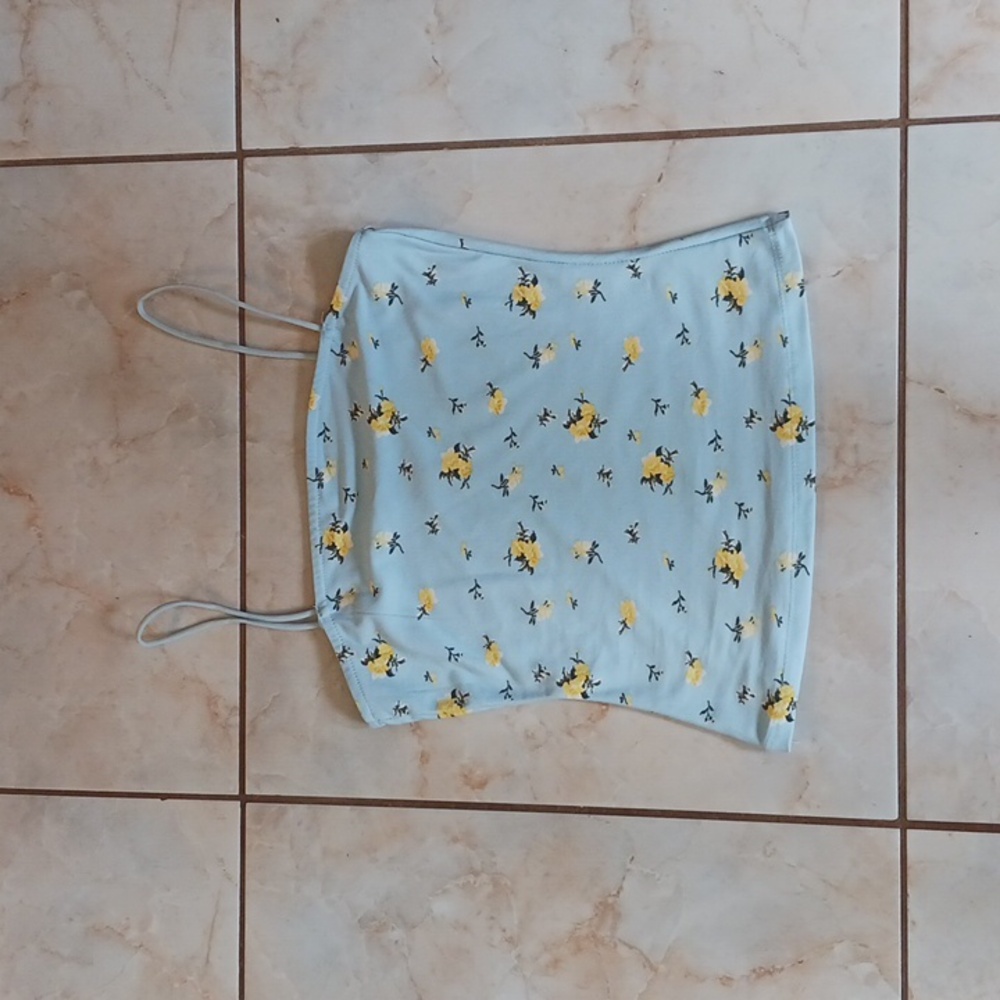 Blue crop top